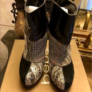 Bebe booty Tyra Patchwork boot.